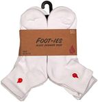 FOOT-IES Unisex Classic Socks, White, Medium-Large US