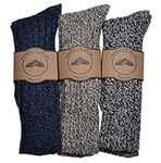 3 Pairs of Mens Thick & Warm Heavyweight Socks One Size: UK Mens Shoe Size 8-11