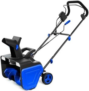 20-Inch Electric Walk-Behind Snow Blower with 25Ft Throwing Distance, Electric Snow Thrower with Dual LED Lights & Safety Lock, 180° Rotating Chute, 2200w Brushless Motor Battery Powered,Blue