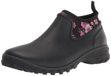 BOGS Womens Sauvie Chelsea Boot Rain, Painterly Print-Black, 8