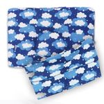 Kradyl Kroft Baby Head Shaping Pillow with 100% Cotton Removable Cover | Applr Biogen Foam Construct | New Born Pillow for Flat Head Prevention (Blue Clouds)