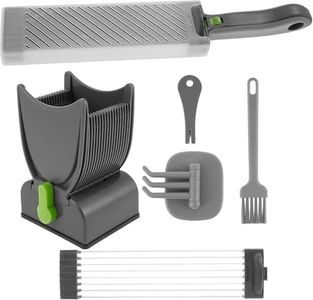 WADY Fresh Meat Slicer - Stainless Steel Manual Fresh Meat Cutter Efficient Meat Cleaver Slicer Nonslip Fresh Meat Cutter Thickness Adjustable 2 or 4 mm for Beef Pork Kitchens (Grey)