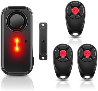 Greencycle Door Alarm with 3Remotes,Door Alarms for Kids Security,Pool Safety Alarms for Doors and Windows,113dB,Alarm/Doorbell Mode,IP66 Waterproof Home Security Sensor Outdoor Garage Apartment