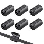 QitinDasen 6Pcs Black Clip-on Ferrite Ring Core, RFI EMI Noise Suppressor Cable Clip, Anti-interference High-frequency Filter, for USB Data Speaker Cable (13mm Inner Diameter)