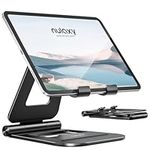 Nulaxy Dual Foldable iPad Stand, Fully Adjustable Desktop Tablet Holder, iPad Accessories for Office Compatible with 4-11" Mobile Devices iPad Pro/Air/Mini, iphone Pro/Max/Plus, Nintendo Switch, Black