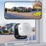 Outinput 3MP 2K Indoor Window Camera - 2.4GHz & 5GHz WiFi Window Cameras for Home Security Looking Outside with Bracket, AI Color Night Vision, Human & Motion Detection, Anti-Glare, Anti-Reflection