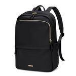 Women Backpack Separate Laptop Compartment Fits 15.6 Inch Notebook Casual Daypack Computer Bag for Work Travel Backpack Purse (Black)