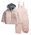 OshKosh Baby Girls' Infant Star Print Heavy Weight Winter Coat and Snow Pants, Light Pink, 12M