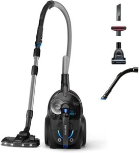 Philips PowerPro Expert 7000 Series (beutelloser Staubsauger, TriActive+ LED-Düse, Allergiefilter, 900 Watt) hochglanzschwarz - FC9747/09