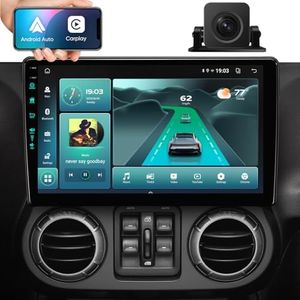 10th Car System & 5G WiFi6(1201Mbps) for Jeep Wrangler Radio,Upgrade10.2 Inch Car Stereo GPS Navigation for JK Compass,Carplay Android Auto Mirroring Airplay SWC 1080P