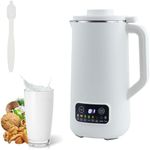 Soy Milk Maker, Automatic Nut Milk Maker, 20 Oz Milk Maker with Brush and Measuring Cup, Plant-Based Milk Machine Maker, Food-Grade Stainless Steel Milk Blender (White)