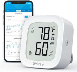 Govee WiFi Thermometer Hygrometer H5103, Indoor Bluetooth Temperature Humidity Sensor with Electronic Ink Display, App Notification Alert, Free Data Storage Export, Digital Remote Monitor for Bedroom