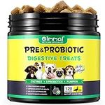 Probiotics Chews for Dogs - Pre & Probiotic Digestive Treats for Dog, Support Gut Health, Seasonal Allergies, Itchy Skin, Dog Supplement Soft Chews for Pet Immune System for All Type Dogs - 120pc/Duck