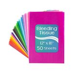 HYGLOSS 88528 50 Tissue Assortment Bleeding Sheets, 12-Inch by 18-Inch