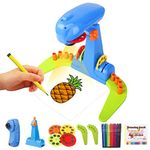 Kids Projection Drawing Intelligent Sketching Machine, Smart Sketcher, with 32 Slide Cartoon Patterns and 12 Color Brush, Adjustable Pattern Size, Suitable for Children to Learn to Draw and Sketch