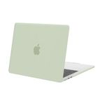 MOSISO Compatible with MacBook Air 13 inch Case 2024 2023 2022 Release M3 A3113 M2 A2681 with Touch ID, Protective Plastic Hard Shell Cover Compatible with MacBook Air 13.6 inch Case, Sage Green