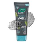 Joy Exfoliating Charcoal Face Scrub for Men & Women (200gm) | Oil Control Scrub For Face with Tea Tree | Detoxifies & Purifies All Skin Types | 100% Vegan; Gentle on Skin