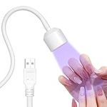 LOPHE Mini UV Nail Lamp, Small UV Lamps for Gel Nails, 3W UV Glue Curing Lamp, Rechargeable Mini USB Nail Dryer Light Portable Led Nail Flashlight, Gift for Women Nail Art