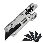 Utility Knife/Box Cutter Multi-Tool Card with Extra 5 Long Life Black Blades