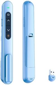 QUI Presentation Clicker for PowerPoint, RF 2.4GHz USB Wireless Presenter Remote with Volume Control, PowerPoint Clicker Slide Advancer for Mac, Windows, Laptop, Keynote