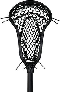 StringKing Women’s Complete 2 Pro Defense Lacrosse Stick with Metal 3 Pro Shaft and Women's Type 4 Mesh (Black/Black)