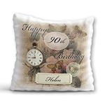 90th Birthday Gift for Women - 90th Birthday Cushion for Her - Personalised 90 Years Pillow - Gift For Mum Grandma Nan Nana Nanny Auntie Granny Gran - Other Birthdays 100th 95th 85th 75th 65th 50th