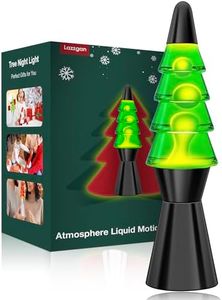 Lazzgan Christmas Tree Liquid Motion Lamps - 14.5 Inch Black Large Christmas Tree Night Lights Table Lamp for Adults Kids, Mood Lighting Home Decor Christmas Unique Gifts