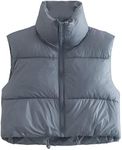 KEOMUD Women's Winter Crop Vest Lig