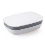 Snowkingdom Plastic Travel Soap Case Box Holder With Strong Sealing, Portable Leak Proof- White