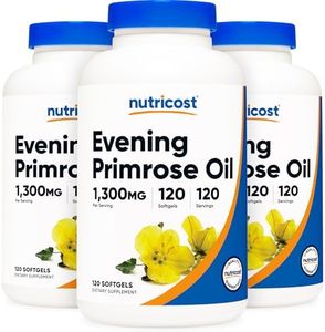 Nutricost Evening Primrose Oil 1,300mg, 120 Softgels - Non-GMO, Gluten Free, 120 Servings
