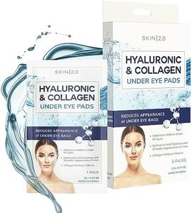 Skin 2.0 Hyaluronic Acid and Collagen Under Eye Patches - Anti-aging, Reduces Eye Bags & Wrinkles, Firming & Hydrating Eye Pads - Cruelty Free Korean Skin Care - All Skin Types - 5 Pairs