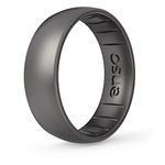 Enso Rings Classic Elements Silicone Ring | Handmade in The USA | The Premium Fashion Forward Silicone Ring | Lifetime Quality Promise … (Platinum, 10)