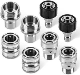 WOJET Pressure Washer Quick Connect Kit, M22 14mm Quick Connect Pressure Washer Fittings, M22 to 3/8 Quick Connect, Pressure Washer Adapter Set, Stainless Steel Hose Adapter