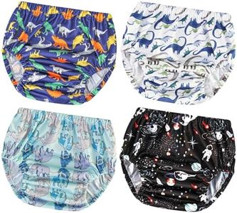 Joyo roy 4Pcs Rubber Training Pants for Toddlers 2T Plastic Underwear Covers for Potty Training Diaper Cover Rubber Pants for Toddlers Training Pants Boys Swim Diaper Covers for Toddlers Plastic Pants
