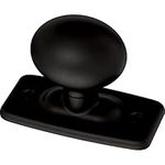 Franklin Brass 1-1/4 in. (32 mm) Matte Black Cabinet Knob with Backplate (5-Pack)