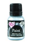 RAINBOW DUST Pearl Food Colouring, Edible Paint in Pearlescent Colours, Ready to Use, Easy to Apply, Create Cakes & Cupcakes with an Indulgent Shimmer - Light Silver 25ml