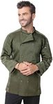 Chef Works Men's Mojave Chef Coat, Olive, X-Large