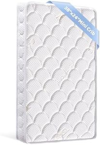 Tiankehan Mini Crib Mattress - 38x24x4 Inch- Dual Sided with Firm Support and Comfort Foam- Breathable, Non-Toxic, Quiet and Odorless, Fits Most Mini Cribs (Does Not Fit Playard or Standard Crib)