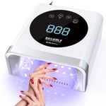 NAILGIRLS UV Nail Light, 150W Nail Lamp, UV Light for Gel Nails, with 4 Timer Setting Automatic Sensor, Professional LED Lamp Nail, Curing Light for Gel Polish, for Home and Salon, Gifts for Women