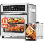 COSORI 11-in-1 Air Fryer Oven , 13Qt Small Footprint Airfryer combo with Rotisserie, Toast, Bake, Roast, Reheat Functions and more, Recipe Book & 6 Accessories Included, Perfect for Small Contertop