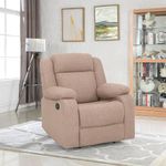 duroflex Avalon Fabric Single Seater Recliner in Brown Color