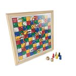 Snakes and Ladders Wooden Board Game Ideal For 2-6 players Suitable For Years 3+