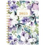 AT-A-GLANCE 2025 Planner, Weekly & Monthly, 5-1/2" x 8-1/2" Small, Badge, Floral (1722F-200-25)