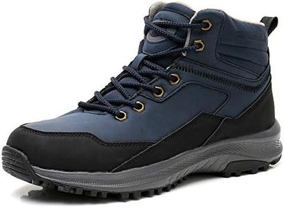 TORISKY Stivali Invernali Uomo Donna Scarpe Cotone Outdoor Impermeabili Trekking Caldo Piatto Caviglia Stivaletti Neve（9002-BL43）