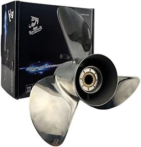 Boatman OEM Prop 13x19 Stainless Outboard Propeller fit Yamaha Boat Engine 50-130 HP，15 Spline Tooth