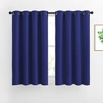 NICETOWN Blackout Eyelet Top Curtains - Bedroom/Kitchen/Nursery Blackout Draperies for Blocking Out Light,52W x 45L in Royal Blue,2 Panels