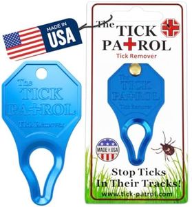 The Tick Patrol Tick Remover Tool for People & Pets, Lightweight, Portable, Durable, Keychain Attachment, Quick, Safe & Effective Tick Removal Kit, Assorted Colors, Made in USA (Assorted)