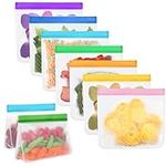 Mlife Reusable Food Storage Bag Set -Liquid Sandwich Snack Bacon Fruit Bags,Freezer Airtight Seal,Ideal for Preserving | FDA & BPA Approved | Ziplock Leakproof | 9 Packs