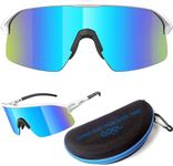 QOOL TIMES Living out your Polarized shield warp around Cycling Sunglasses Men Women Baseball ski Triathlon Volleyball Running pickleball