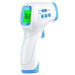 Thermometer for Adults Baby, KKmier Forehead Non Contact Temperature Checker, Infrared Digital Thermometer Gun Thermometer for Baby Adults with Fever Alarm, 2s Readings, 99 Measurement Memory